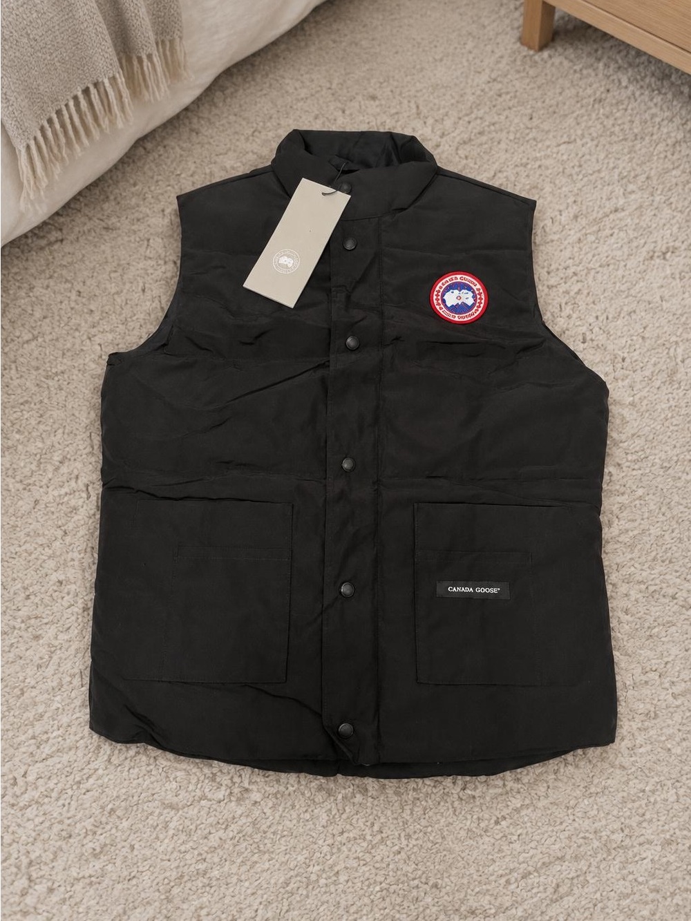 Canada Goose Men's Black Down Vest - Sleeveless Jacket
